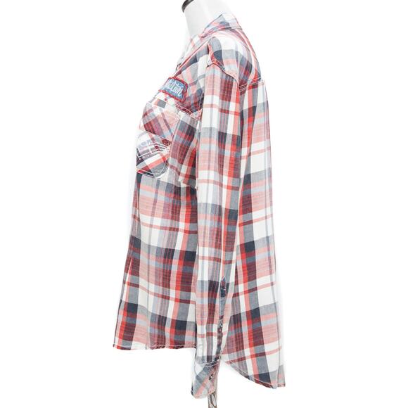 Affliction Sweet Afternoon Long Sleeve Button Down Woven Shirt Size Medium - Picture 2 of 11